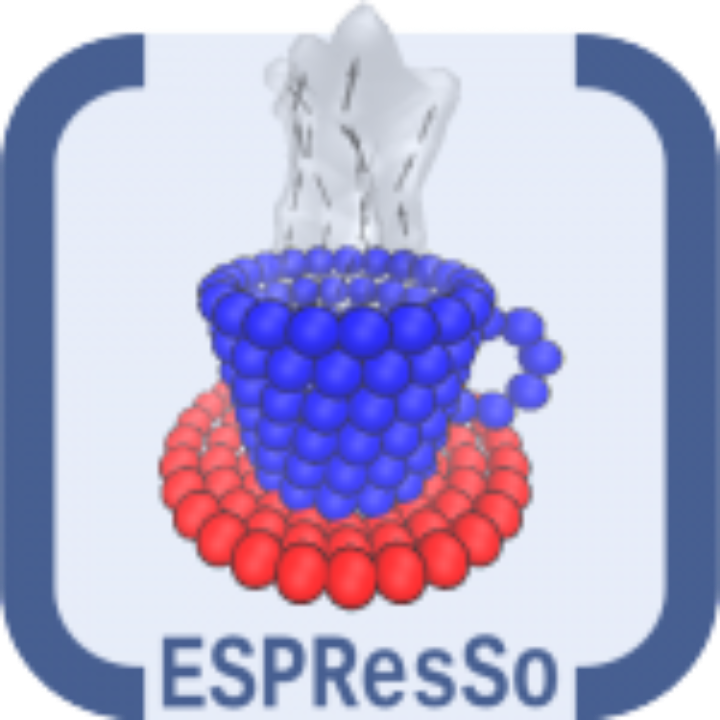 Logo des Extensible Simulation Package for Research on Soft Matter (ESPResSo)